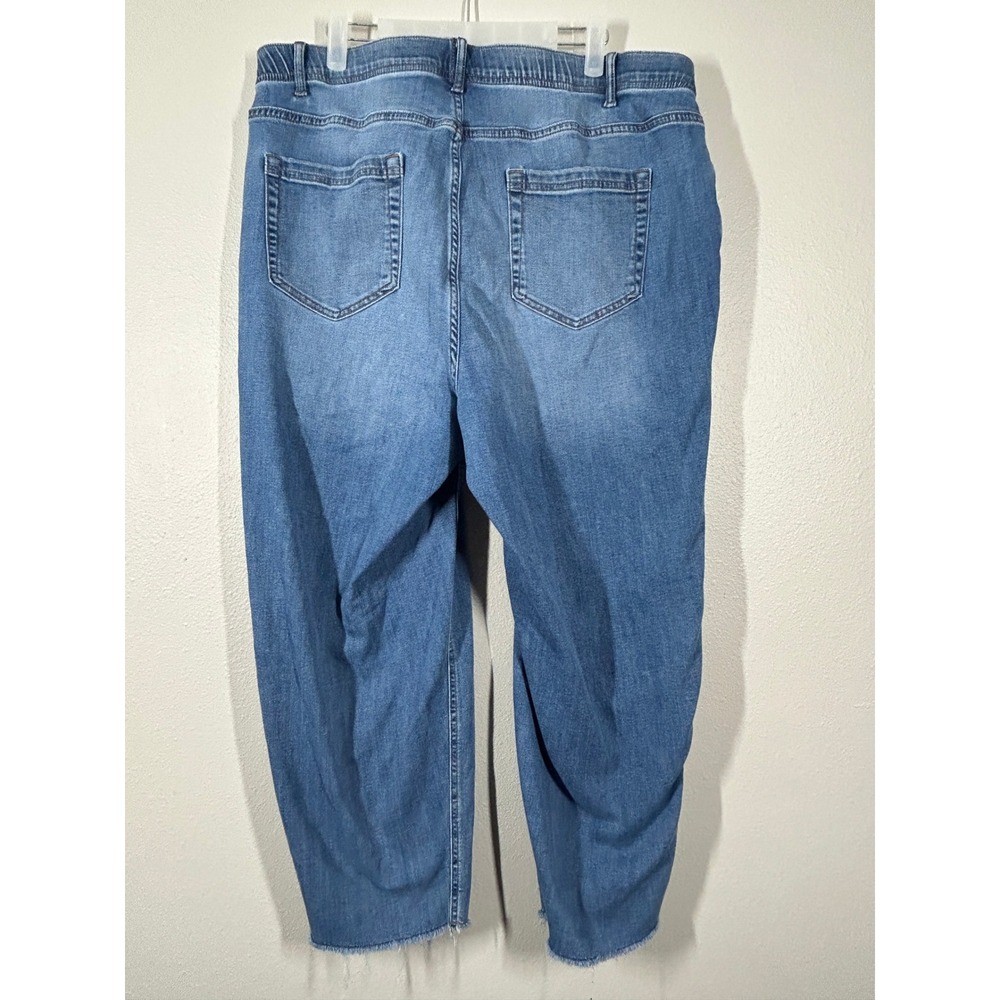 J.Jill Denim Curv-Fit High-Rise Straight-Leg‎ Crop Jeans Blue Size 18T Raw Hem - Picture 9 of 11